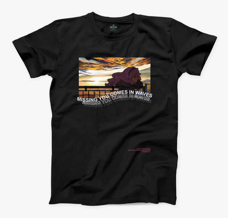 [AM] Missing You Comes in Waves Sunset Tshirt