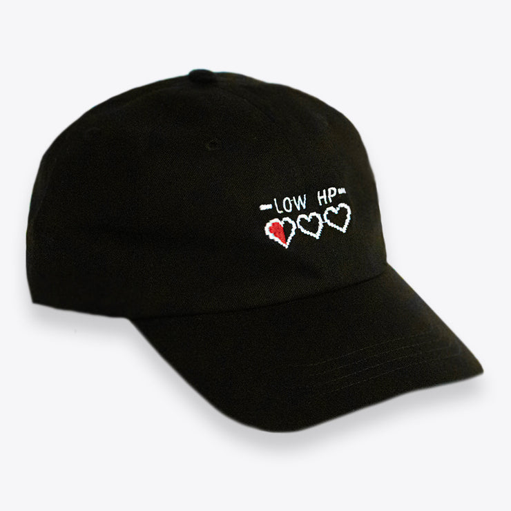 Embroidered Low HP dad hat -Black