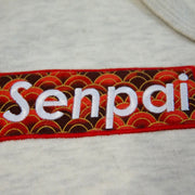 Senpai Embroidered Box Logo Hoodie OATMEAL