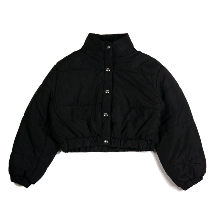 Everyday Crop Puffer Jacket Black