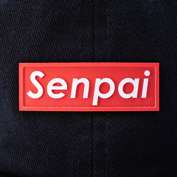 3d Senpai Box Logo Dad Hat -Black