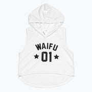 Waifu Crop Hoodie // White